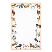 Horse Crazy Stationery Peach