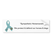 Horse & dog abuse sticker bumper sticker