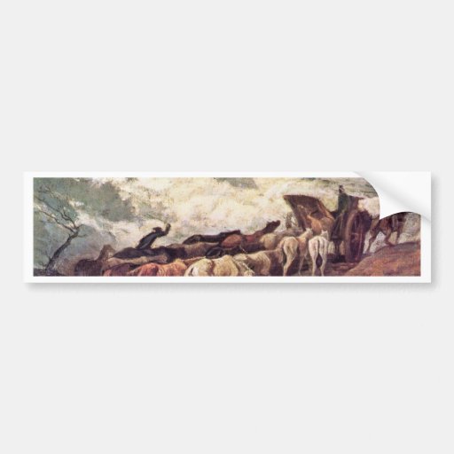 Horse-Drawn By Daumier Honoré Bumper Stickers