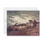 Horse-Drawn By Daumier Honoré Custom Invitation