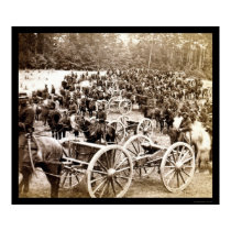 Horse Drawn Cannons near Fair Oaks, VA 1862 posters