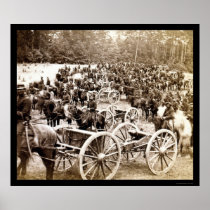 Horse Drawn Cannons near Fair Oaks, VA 1862 Posters