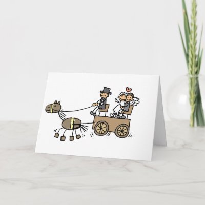 Horse Drawn Carriage For Weddings Card by TheBridalShop