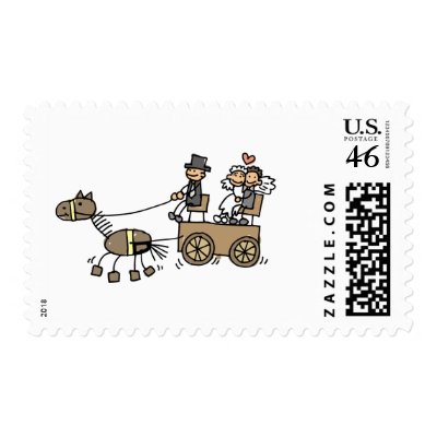 Horse Drawn Carriage For Weddings Stamps