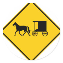 Horse-drawn Vehicle Crossing Highway Sign stickers by wesleyowns Horse-drawn Vehicle Crossing Highway Sign stickers
