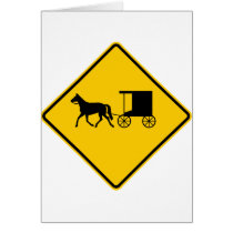 Horse-drawn Vehicle Traffic Highway Sign Cards