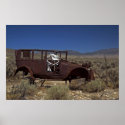 Horse Driving Car Across the Desert print