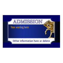 Horse equine party admission ticket business cards