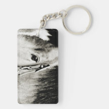 Horse Eye Photograph Acrylic Key Chain