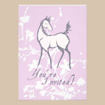 Horse Foal Girl's Birthday Invitation invitations