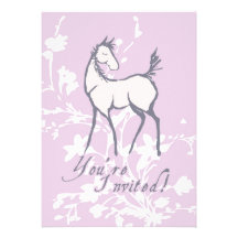Horse Foal Girl's Birthday Invitation