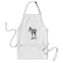 HORSE: FOAL: PENCIL ART APRON