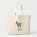 HORSE: FOAL: PENCIL ART CANVAS BAG