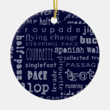 Horse Gaits Christmas Ornament