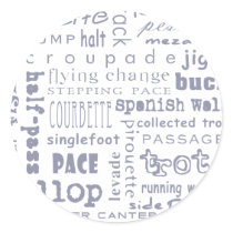 Horse Gaits Round Sticker
