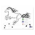 Horse galloping left (bw) [poster]