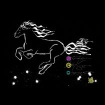 Horse galloping left (bw) [poster] posters