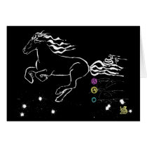 Horse galloping left (wb) [card]