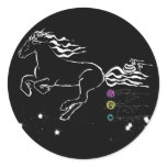 Horse galloping left (wb) [sticker]