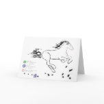 Horse galloping right (bw) [card]