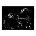 Horse galloping right (wb) [card]
