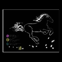 Horse galloping right (wb) [postcard] postcards