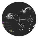 Horse galloping right (wb) [sticker]