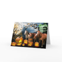 Horse Halloween Greeting Card by horsesense Horse Halloween Greeting Card