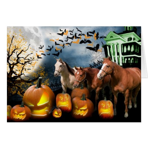 Horse Halloween Greeting Card