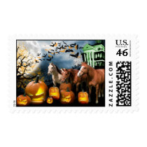 Horse Halloween Postage Stamp