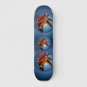 Horse Head and Red Feathers framed Skateboard