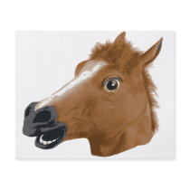 Horse Head Creepy Mask Flyer Design