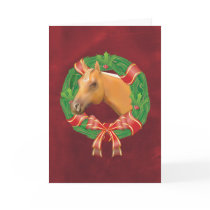 Horse Head N Wreath Greeting Card