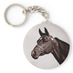 Horse Head Sepia Chocolate Key Chain