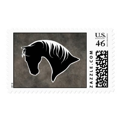 Horse Head Silhouette POSTAGE STAMPS by RanchLady