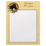 Horse Head Silhouette Stationary letterhead