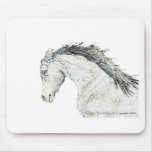 Horse Head Sketched Mouse Mat