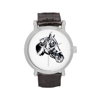 horse head stamp style watch