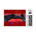 Horse & Hearts Postage Stamps
