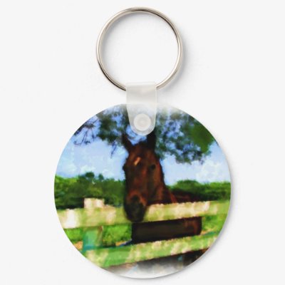 Horse Hello Keychain by PattiJAdkins