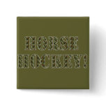 Horse Hockey Pinback Button