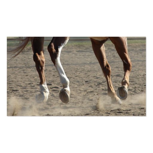 Horse Hooves in Motion Business Card (back side)
