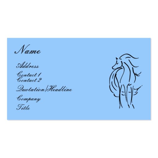 Horse Illustration Business Card