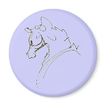 Horse Illustration Magnet by ColtsCanines Horse Illustration Magnet