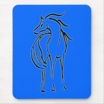 Horse Illustration Mousepad by ColtsCanines Horse Illustration Mousepad