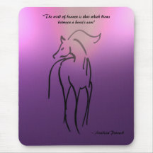 Horse Illustration Mousepad - Arabian Quote