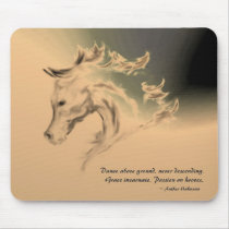 Horse Illustration Mousepad - Dance Quote by ColtsCanines Horse Illustration Mousepad - Dance Quote