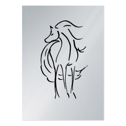 Horse Illustration Profile Card Business Card