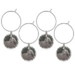 horse in a frame wine glass charms