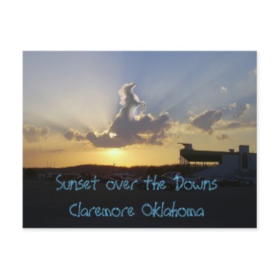 horse in clouds, Sunset over the DownsClaremore... Post Cards by sistersue